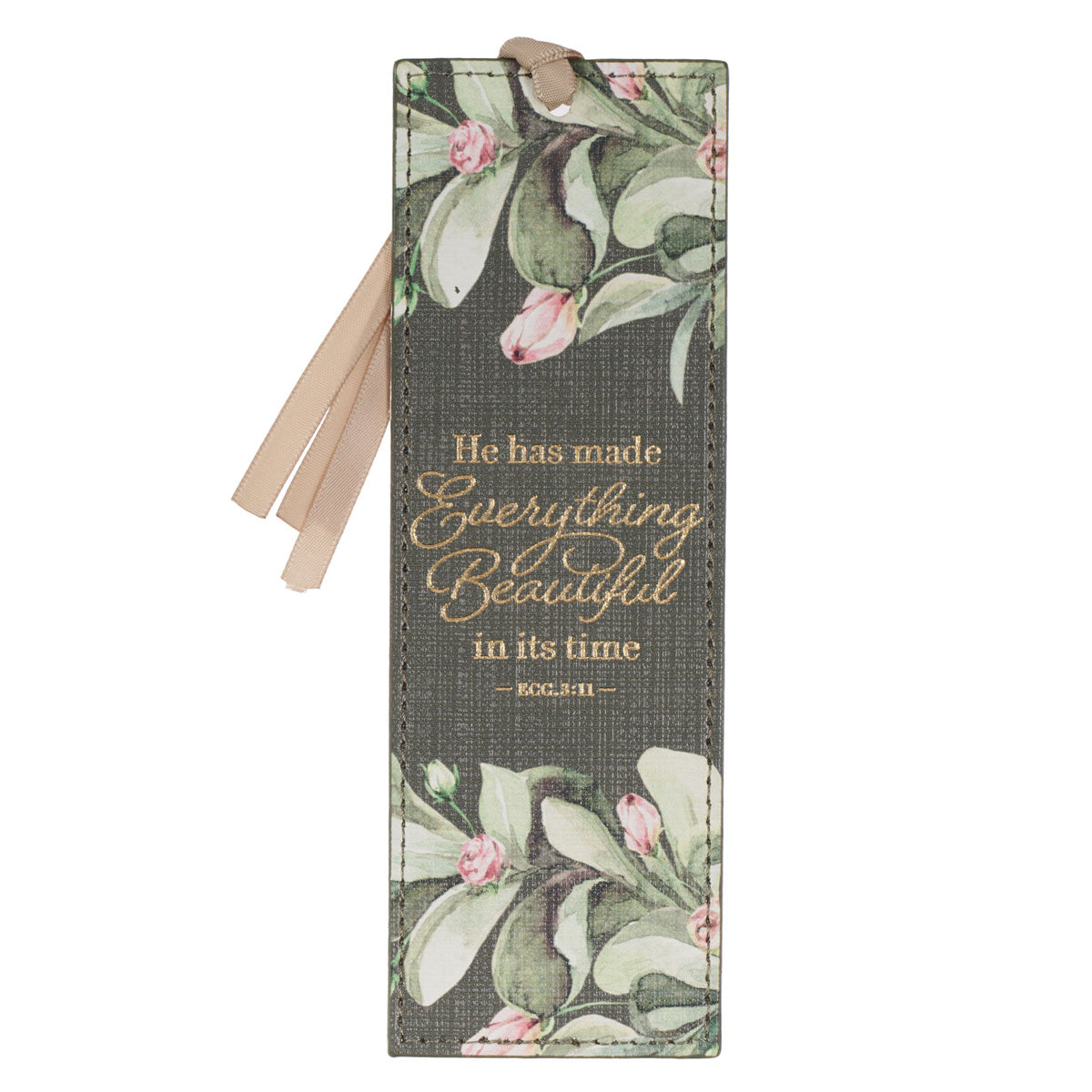 He Has Made Everything Beautiful in Its Time Faux Leather Bookmark