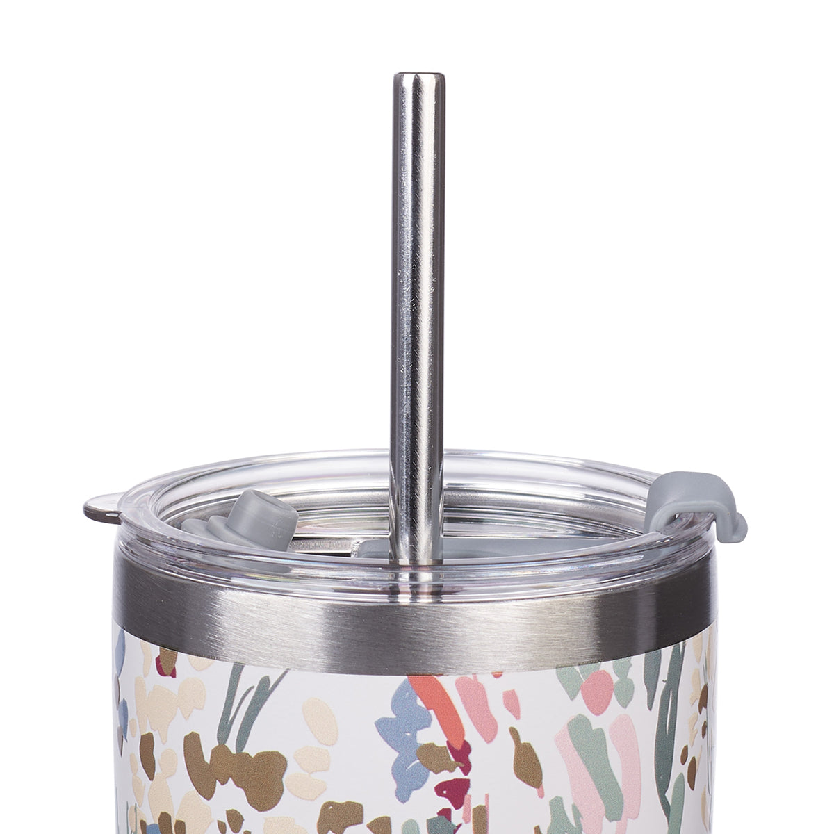 He Has Made Everything Beautiful In Its Time Floral Stainless Steel Travel Mug with Straw