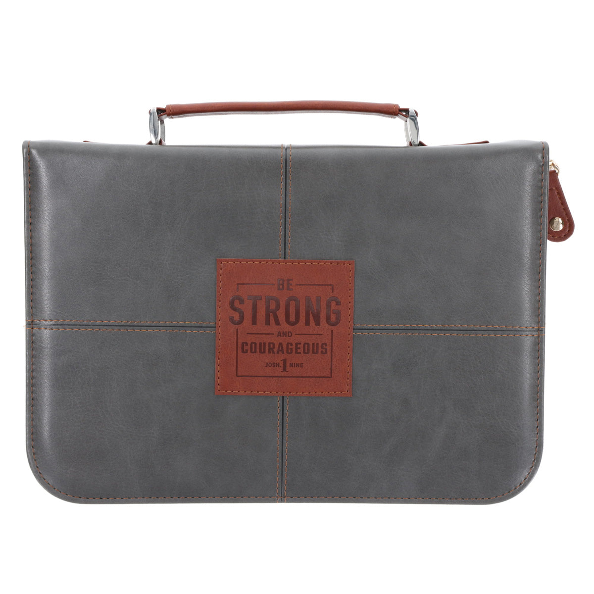 Strong and Courageous Faux Leather Bible Bag