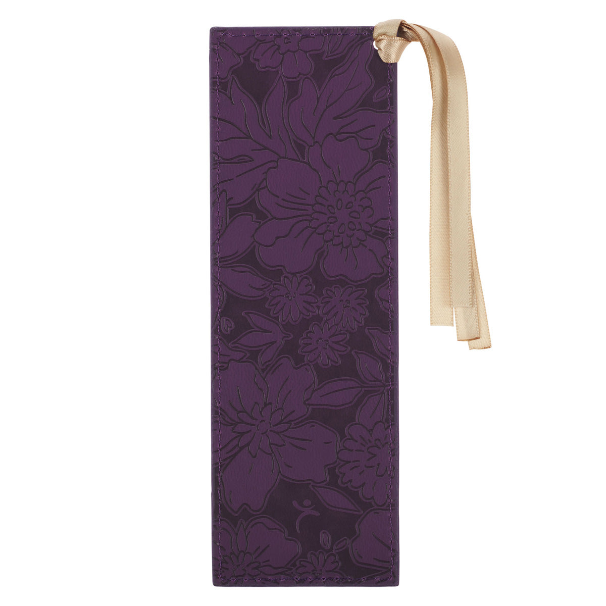 She Is Clothed with Strength and Dignity Purple Faux Leather Bookmark