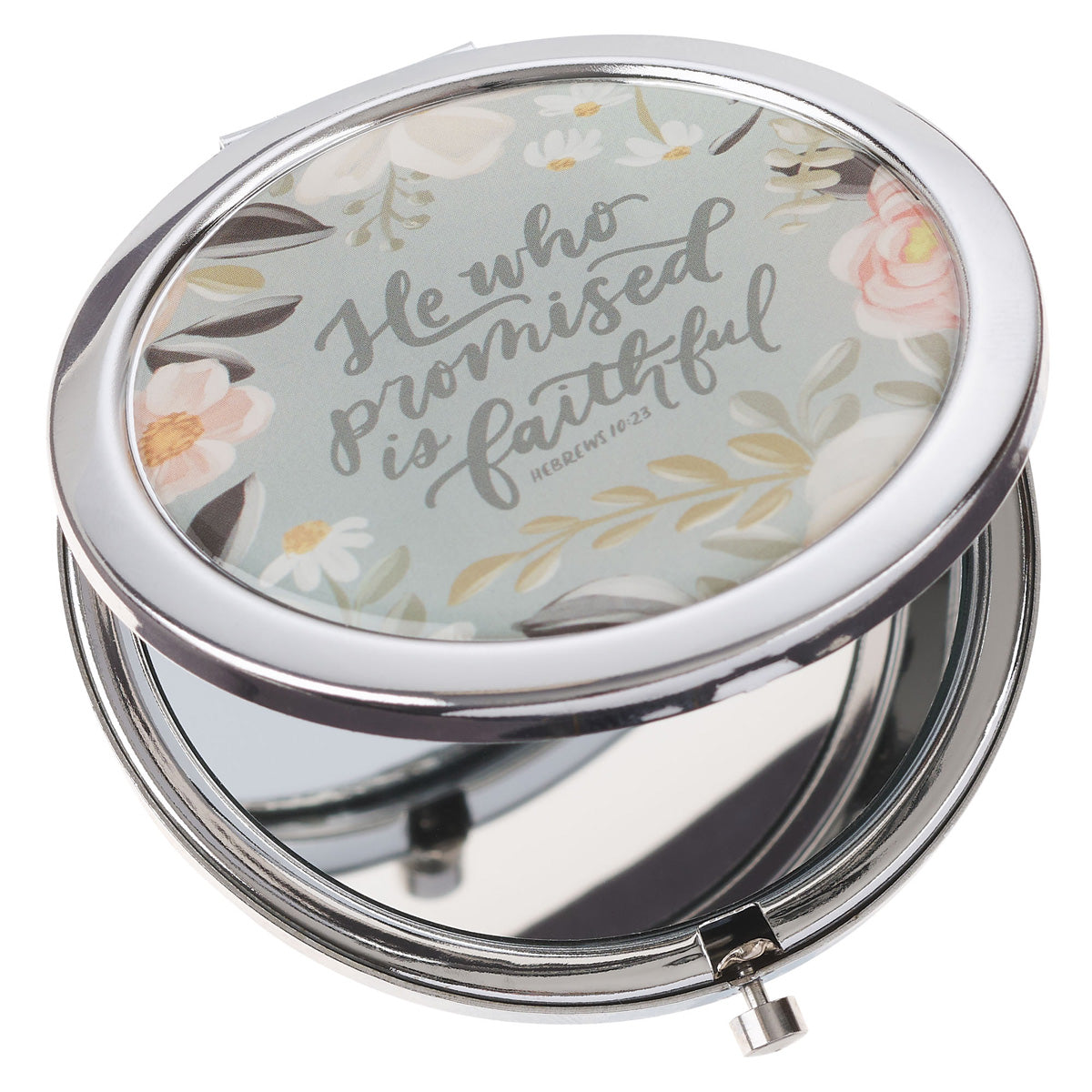 He Who Promised Is Faithful Compact Mirror