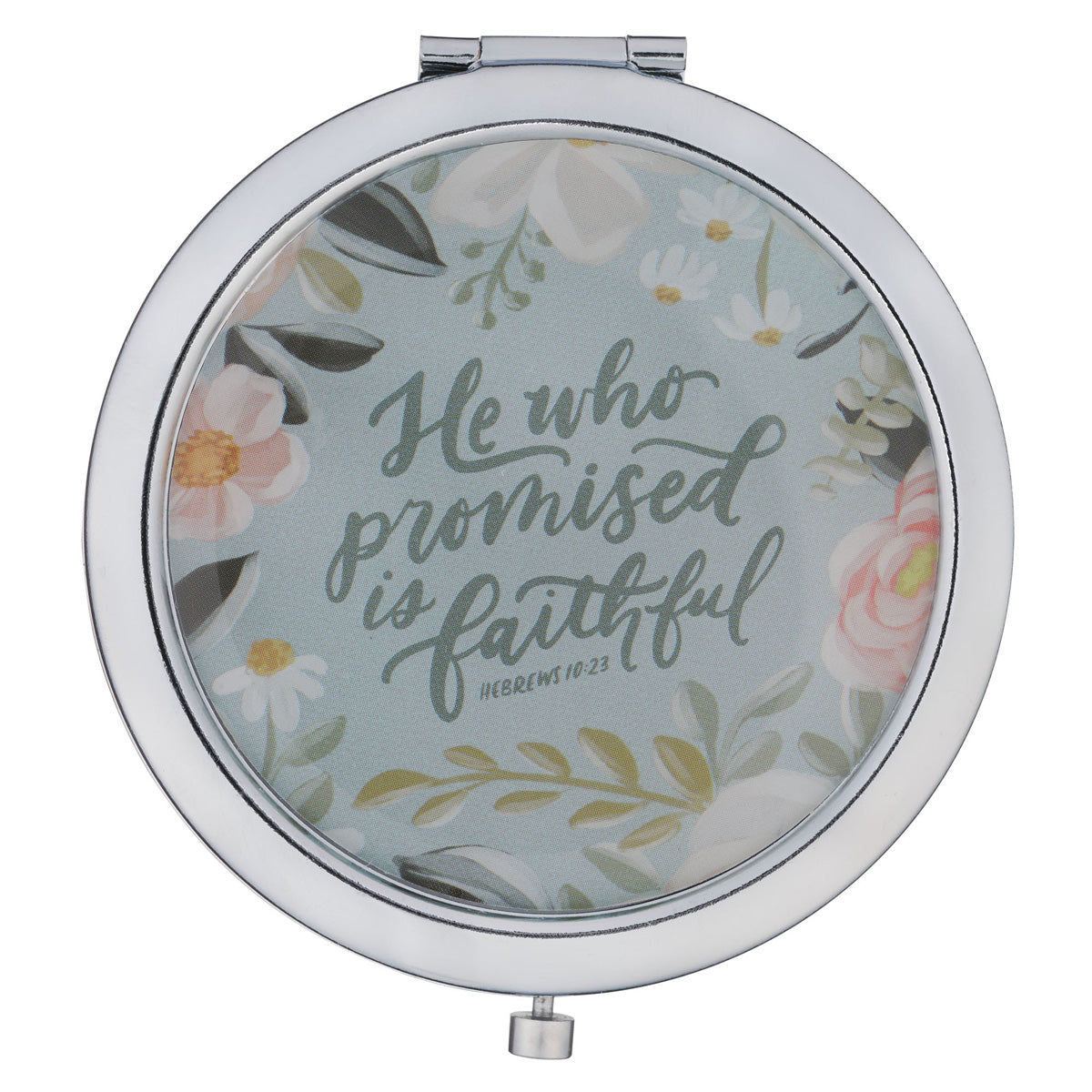 He Who Promised Is Faithful Compact Mirror