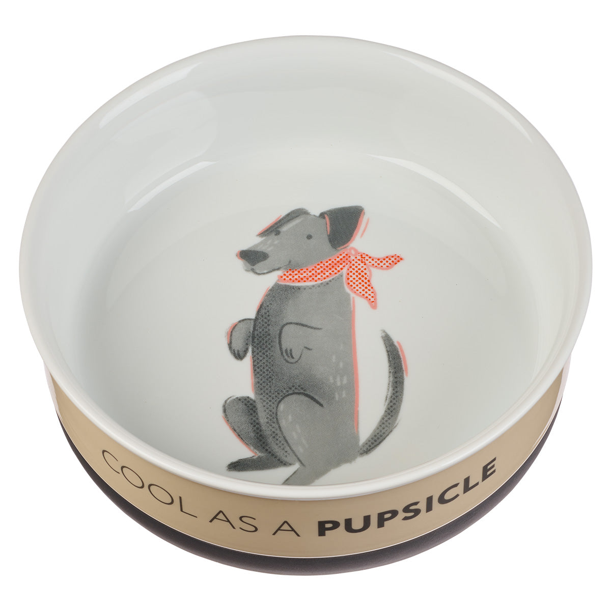 Cool As A Pupsicle Large Ceramic Pet Bowl