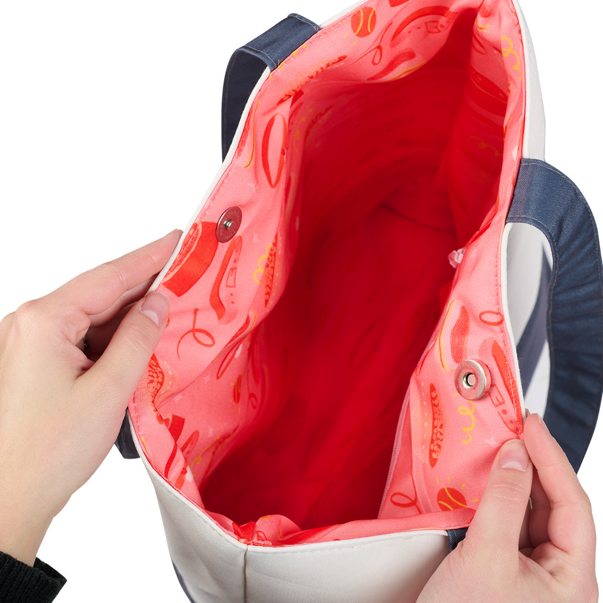 Pawsome Mom White & Grey Dog Canvas Tote Bag