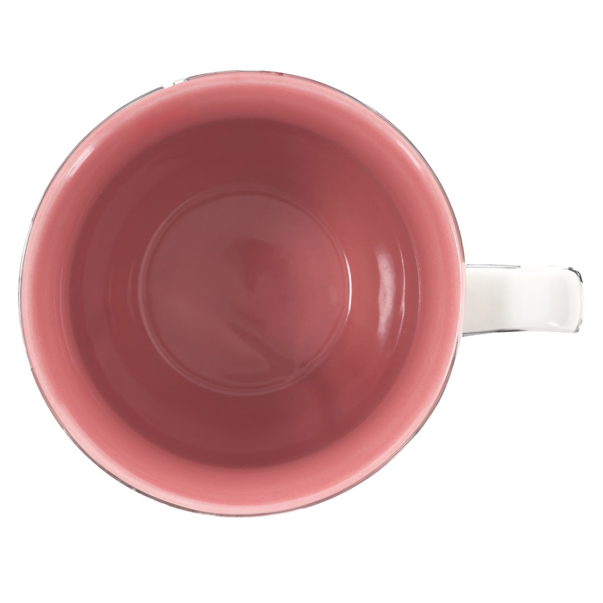 Blessed Mom Pink Floral Ceramic Mug with Pink Interior