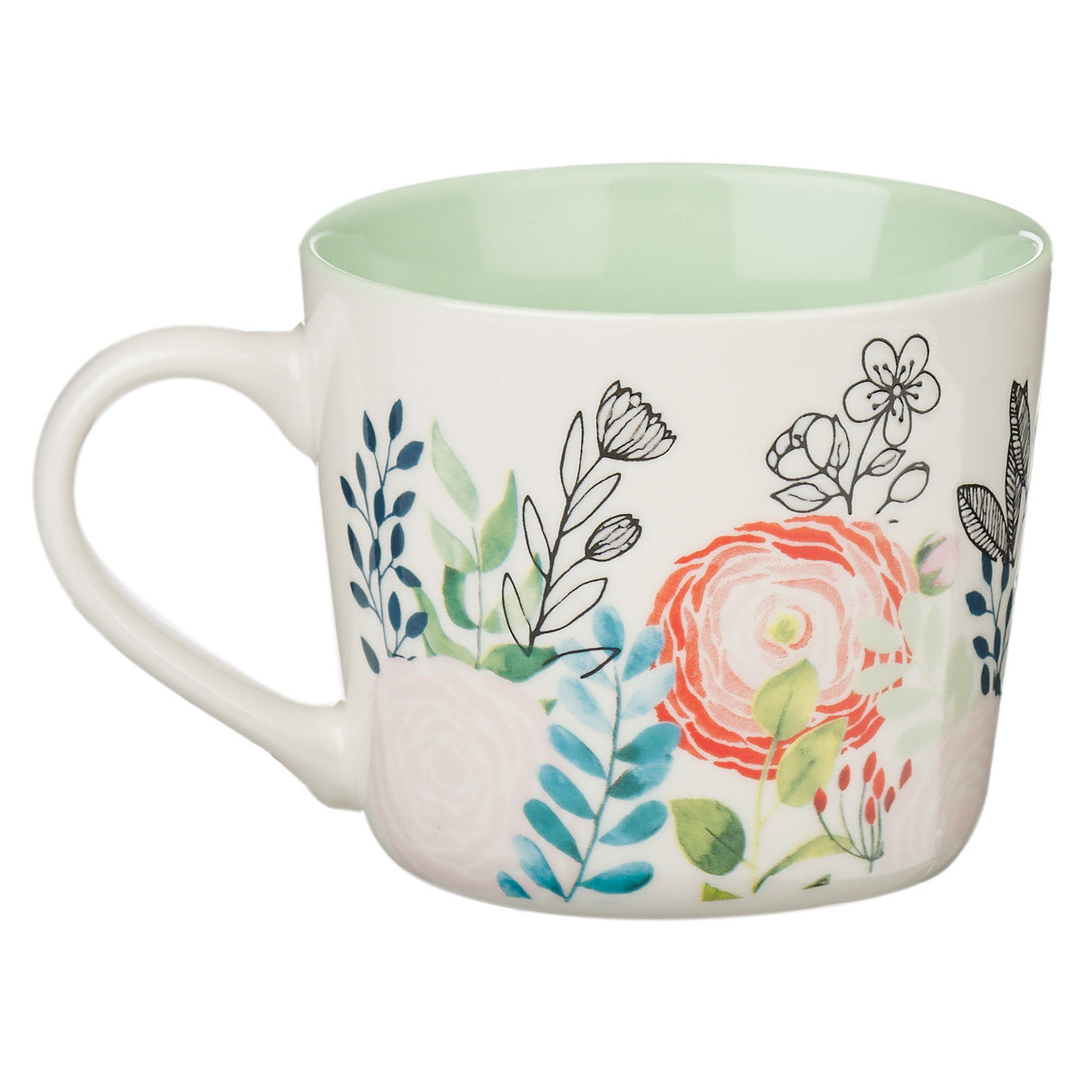 Make Every Day Count Ceramic Mug with Green Interior