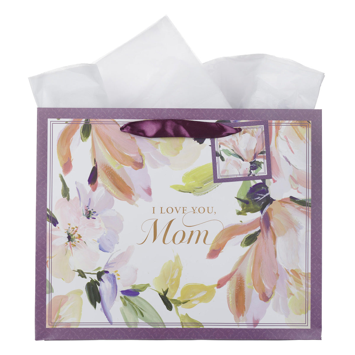 I Love You Mom Landscape Gift Bag with Gift Tag