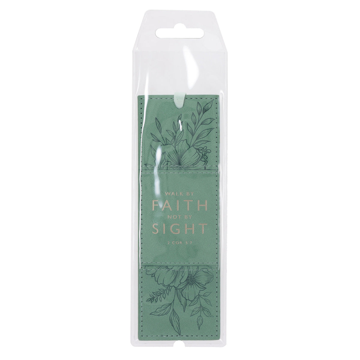 Walk by Faith Not by Sight Faux Leather Bookmark