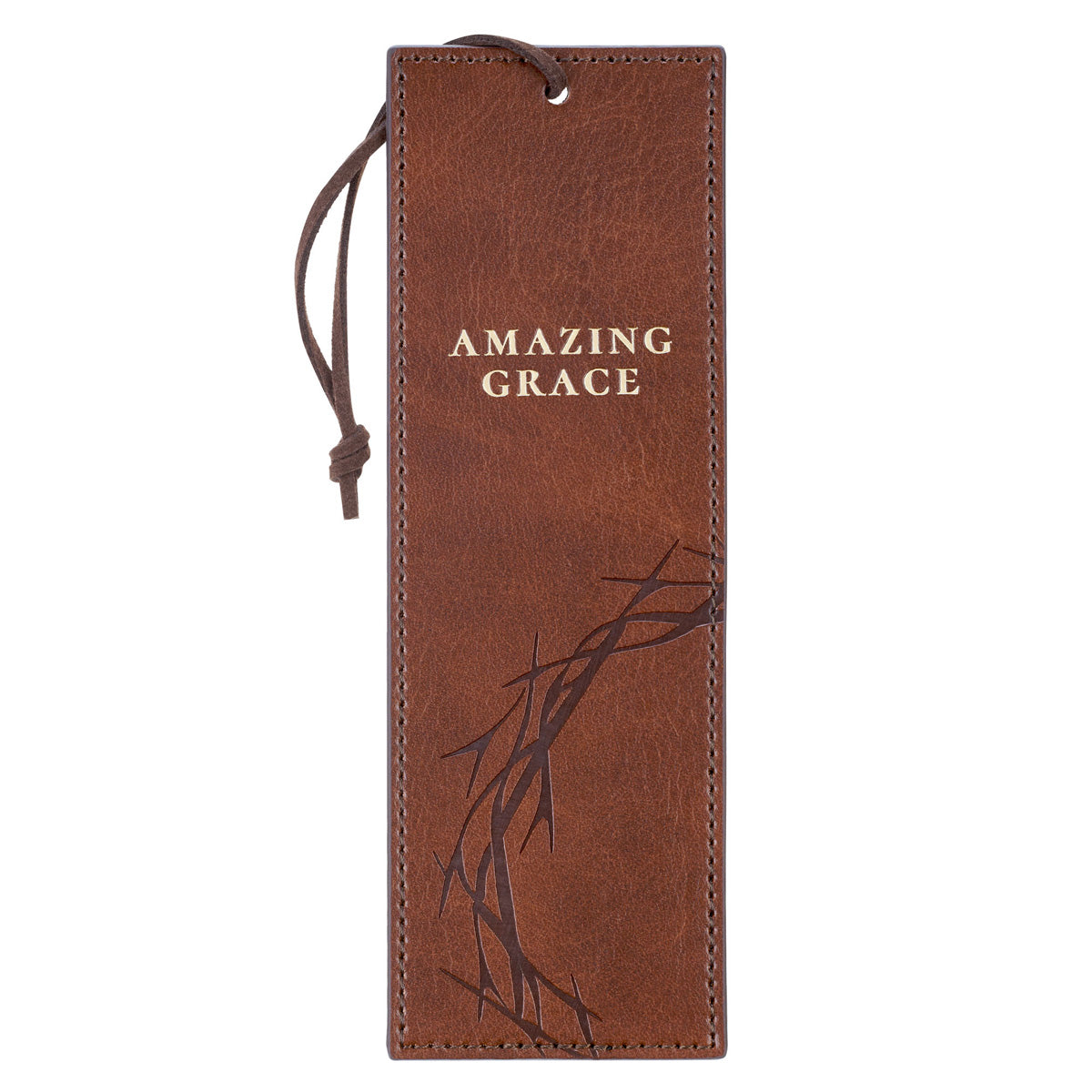 Amazing Grace Crown of Thorns Faux Leather Bookmark
