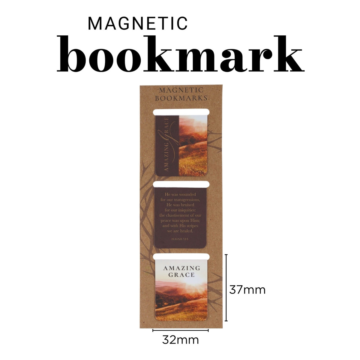 Amazing Grace Crown of Thorns Three-Piece Magnetic Bookmark Set