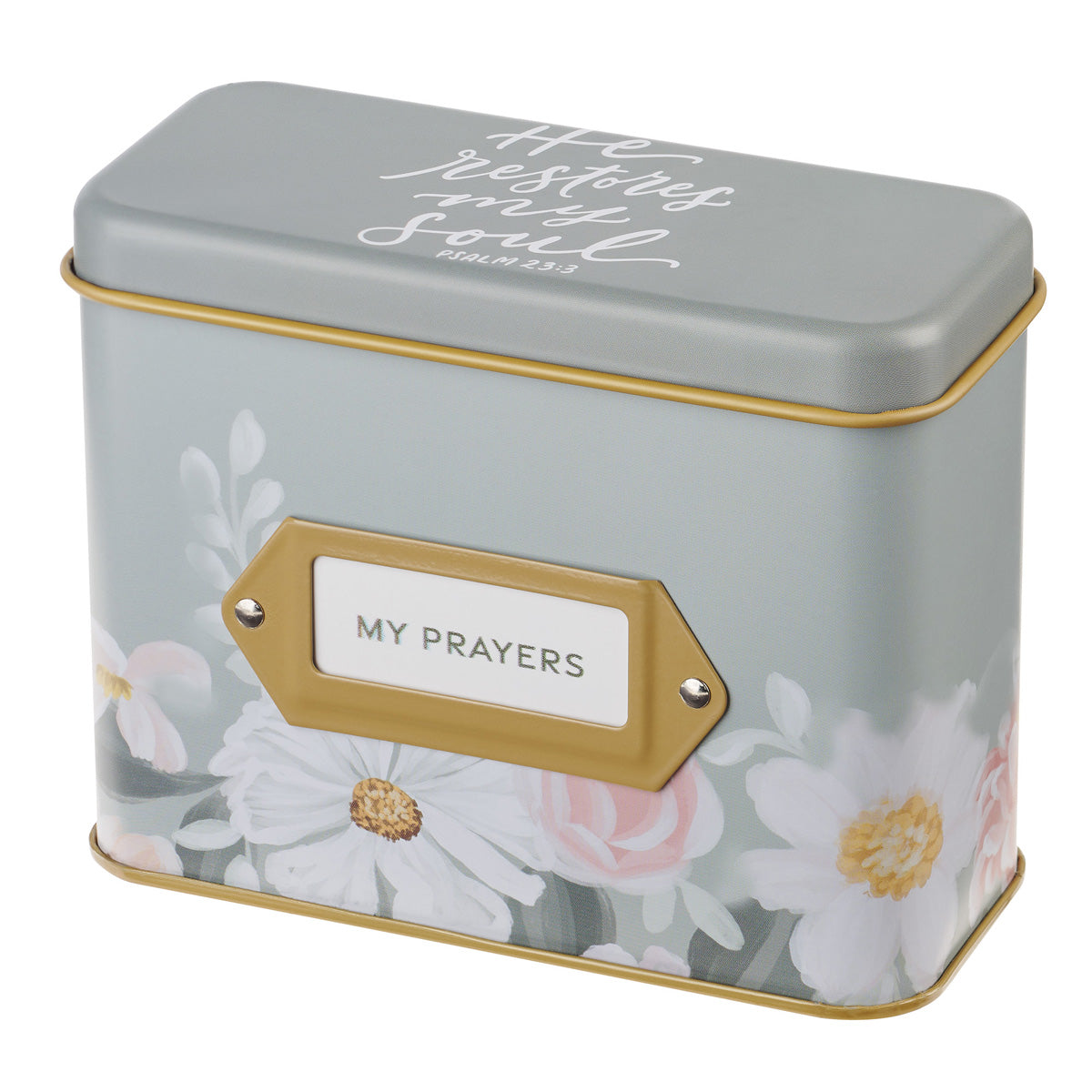 He Restores My Soul - My Prayer Cards in Tin