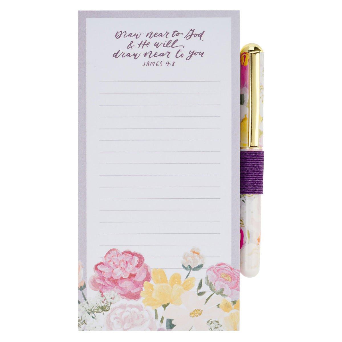 Draw Near to God and He Will Draw Near to You Magnetic Notepad with Pen