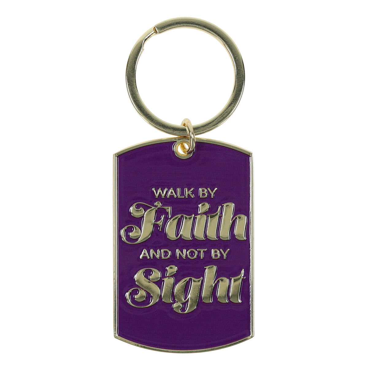 Walk by Faith and Not By Sight Metal Keychain