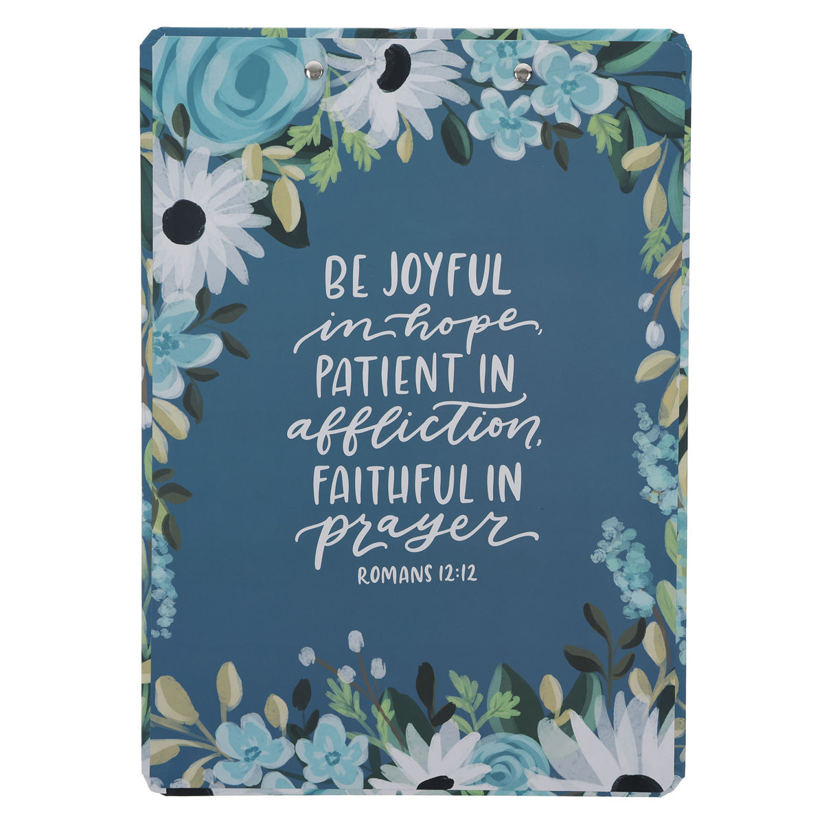 Be Joyful in Hope Clipboard with Notepad