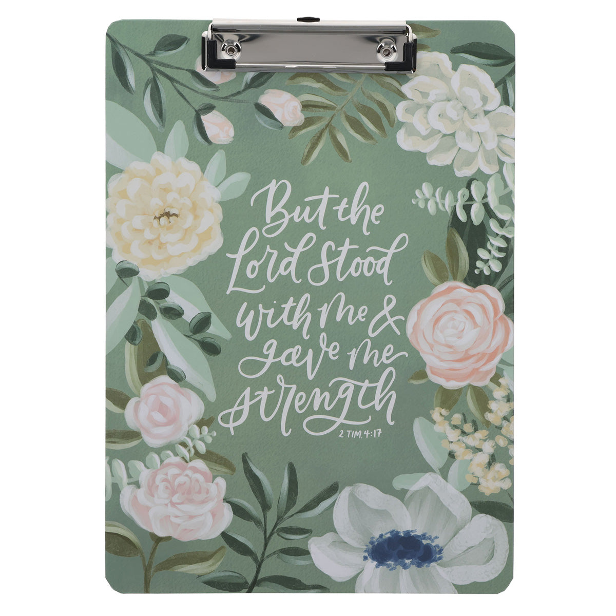 But the Lord Stood with Me and Gave me Strength Clipboard with Notepad