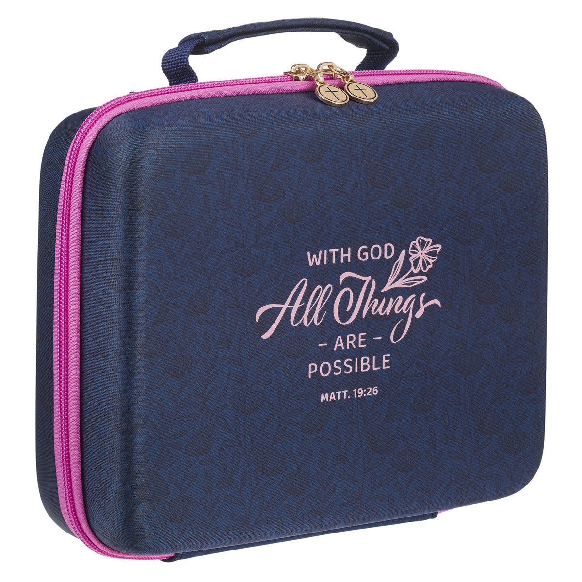 With God All Things Are Possible Hardcover Organizer Bible Case