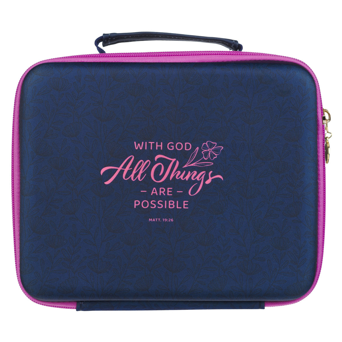 With God All Things Are Possible Hardcover Organizer Bible Case