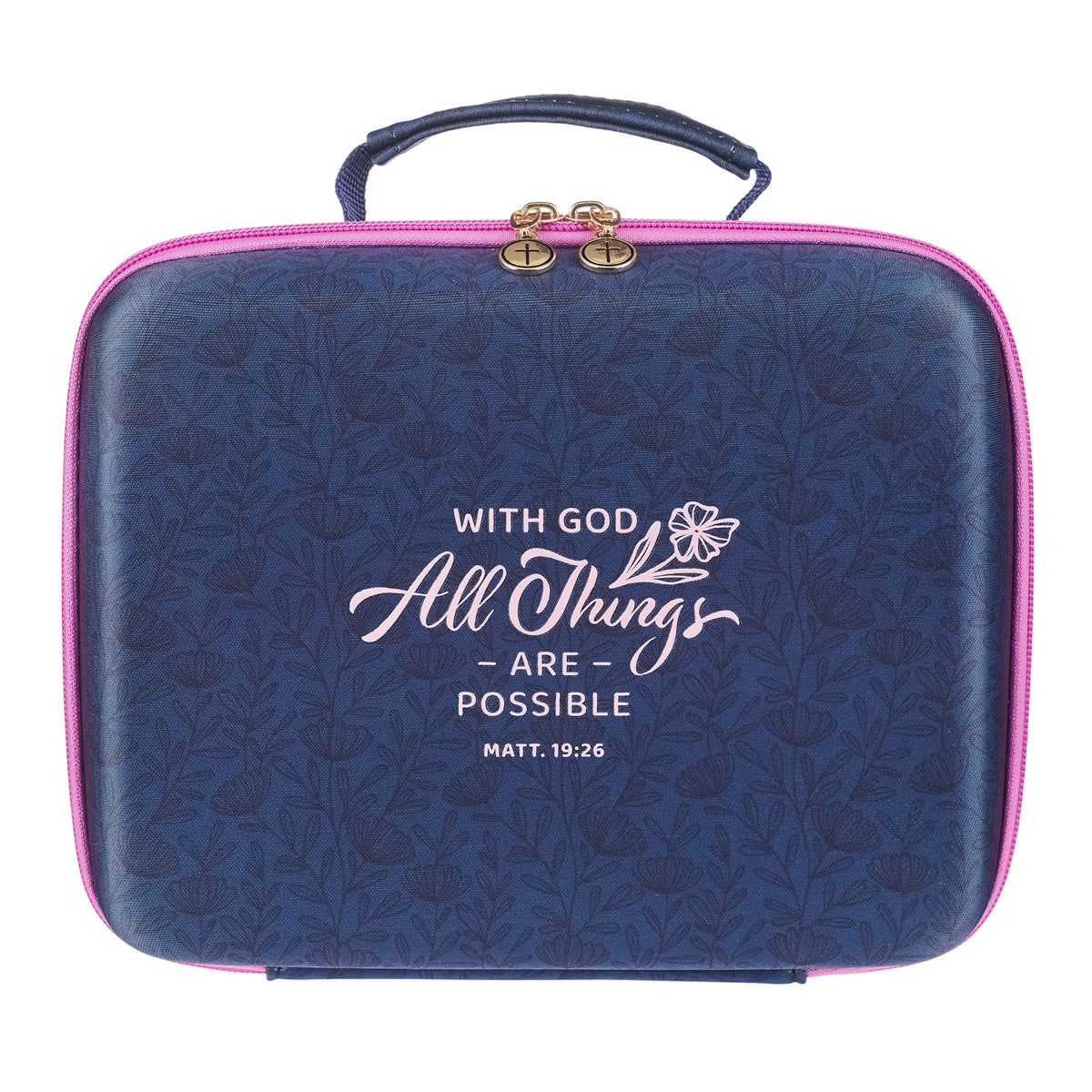 With God All Things Are Possible Hardcover Organizer Bible Case