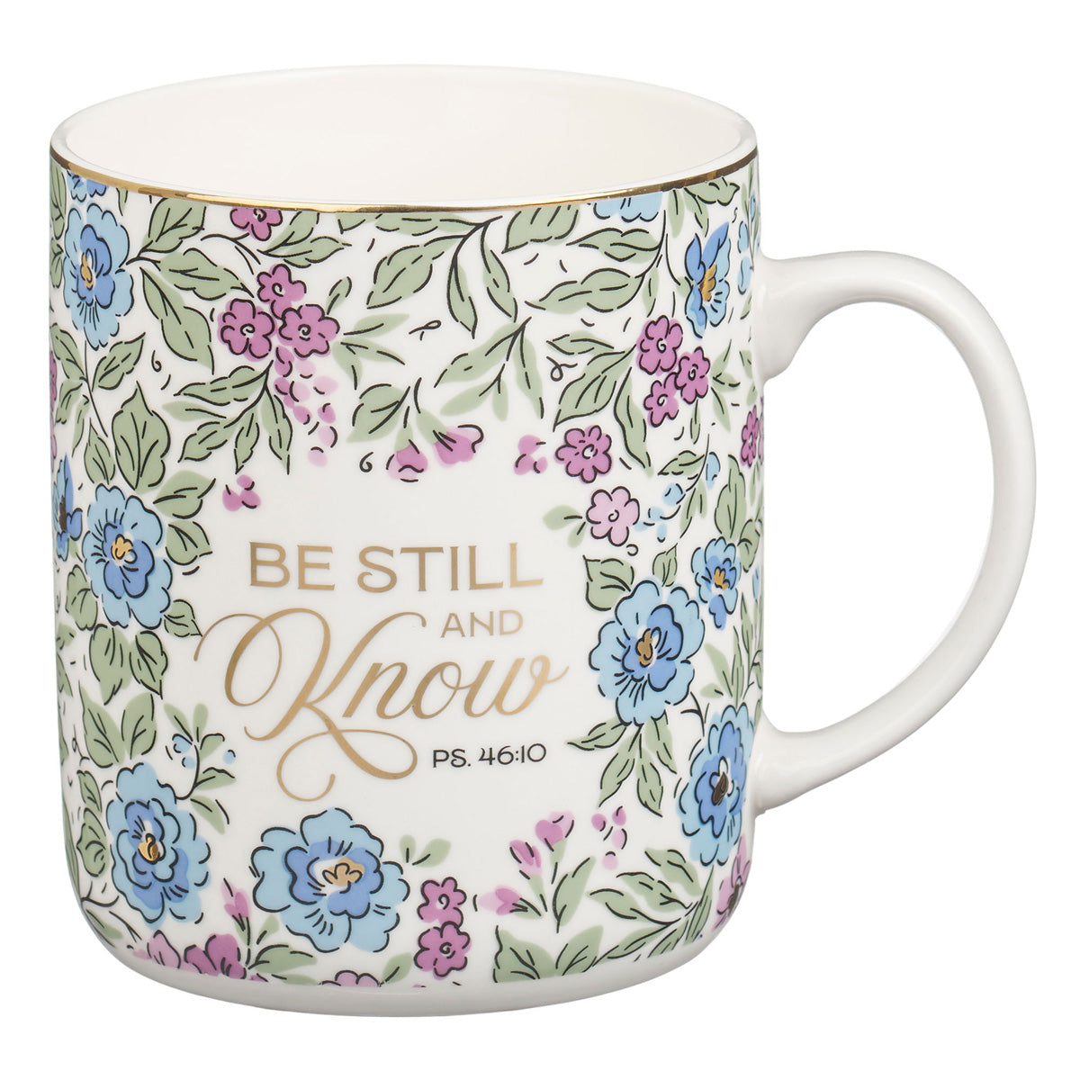 Be Still and Know Floral Ceramic Mug