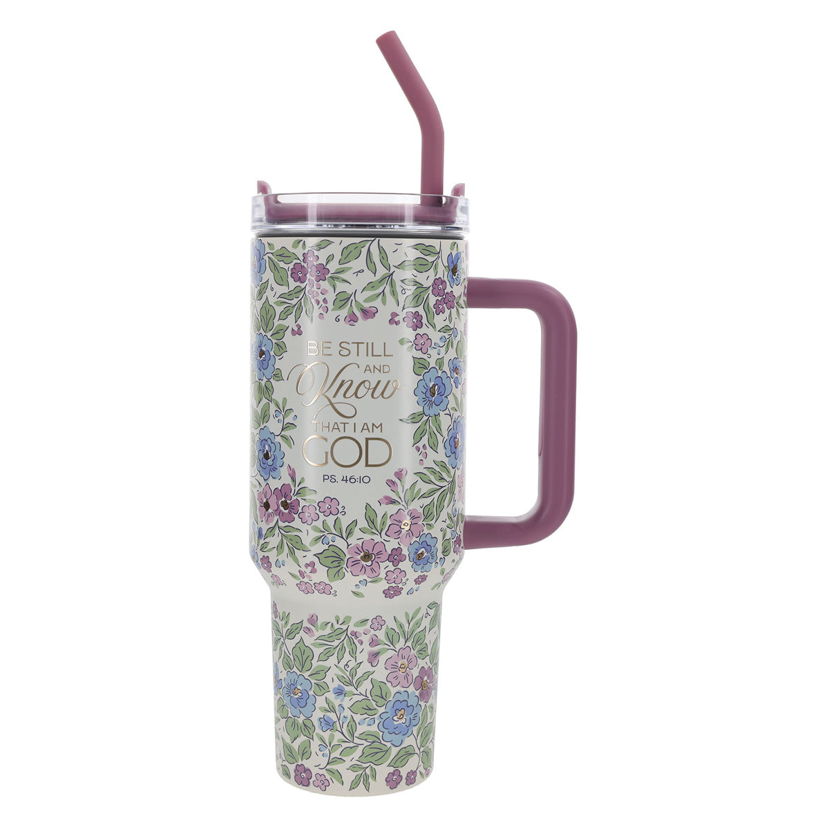 Travel Mug - Be Still and Know That I Am God (Stainless Steel, Large)