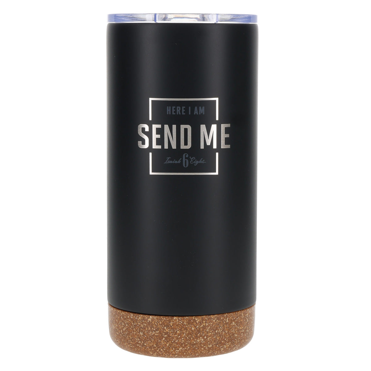 Travel Mug - Here I Am Send Me (Stainless Steel, Black)
