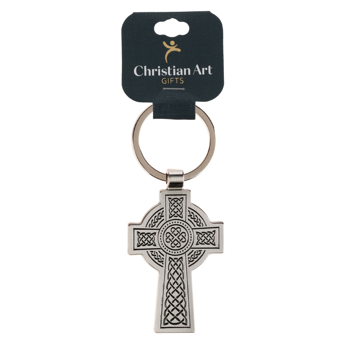 Celtic Cross Metal Keychain