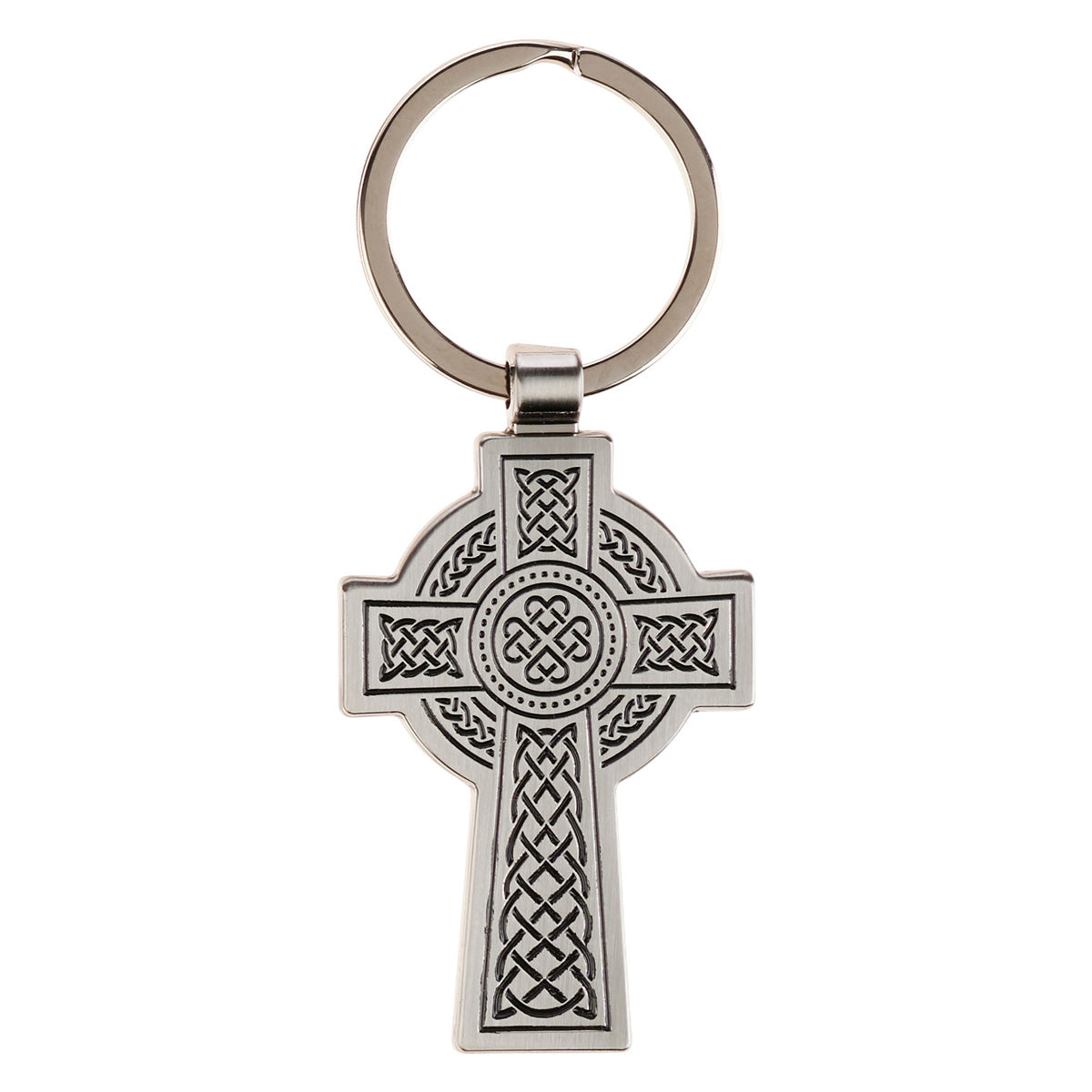 Celtic Cross Metal Keychain