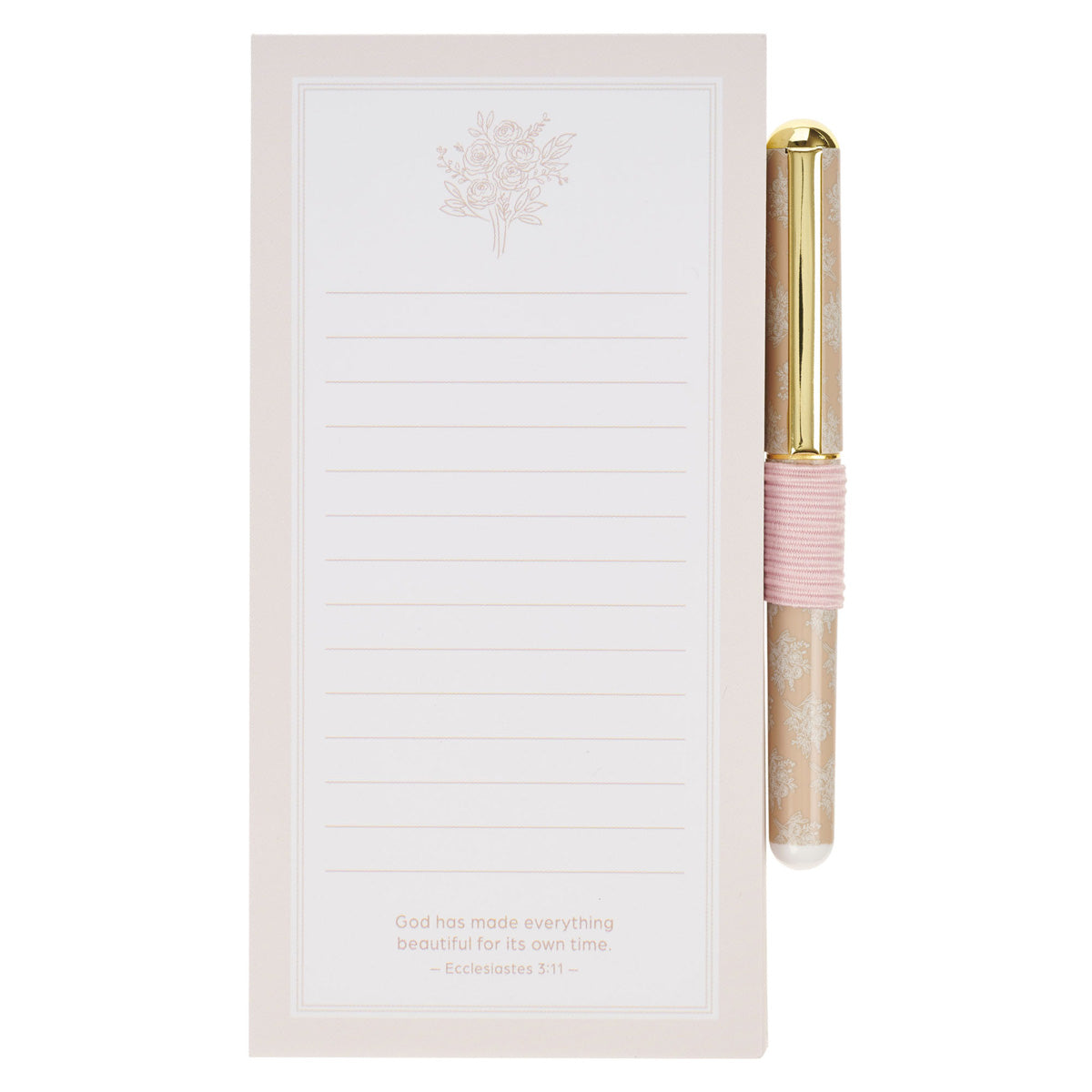 God Has Made Everything Beautiful for Its Own Time Magnetic Notepad with Pen