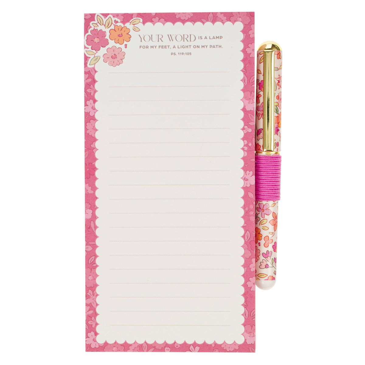 Your Word Is a Lamp for My Feet, a Light on My Path Magnetic Notepad with Pen