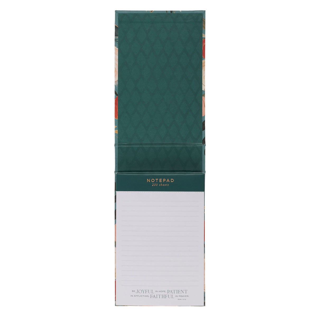 Joyful, Patient, Faithful Floral Hardcover Notepad