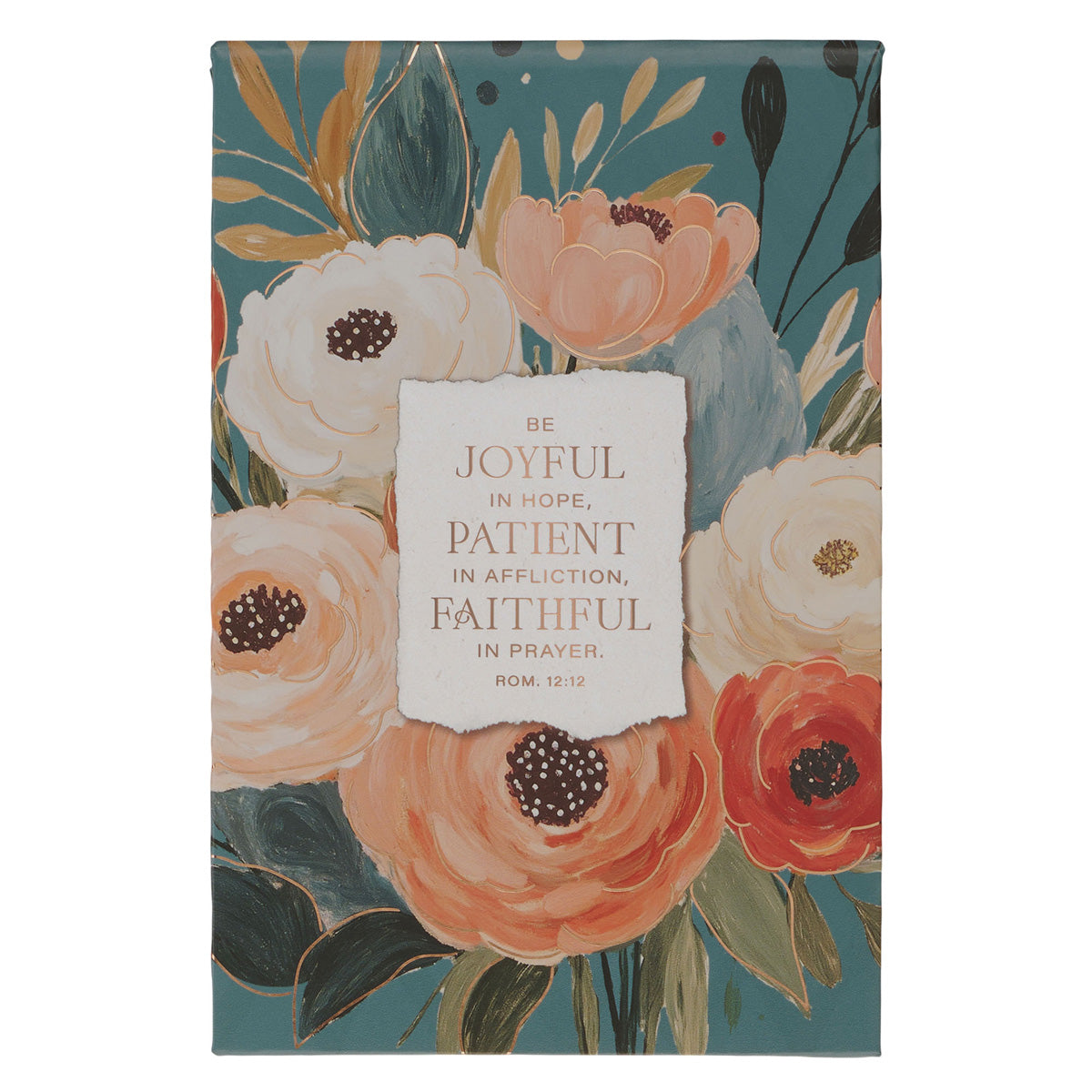 Joyful, Patient, Faithful Floral Hardcover Notepad