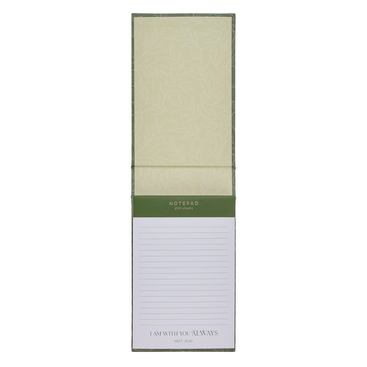 I Am with You Always Green Hardcover Notepad