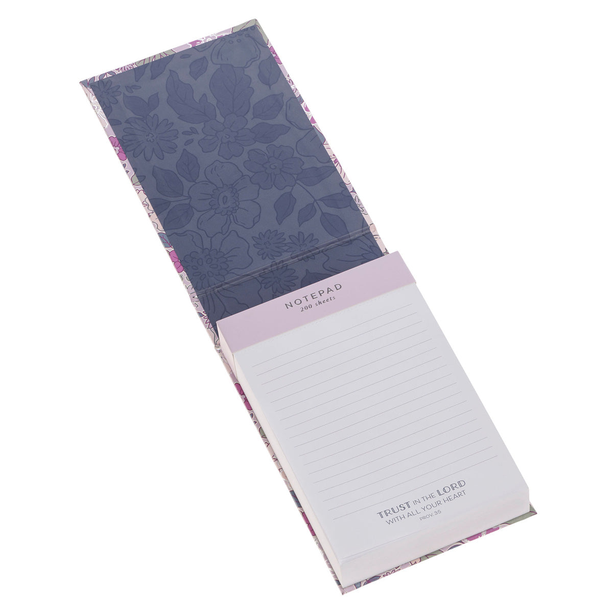 Trust in the Lord with All Your Heart Floral Hardcover Notepad
