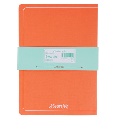 Never Give Up Ever Coral Poppies Two-Piece Notebook Set