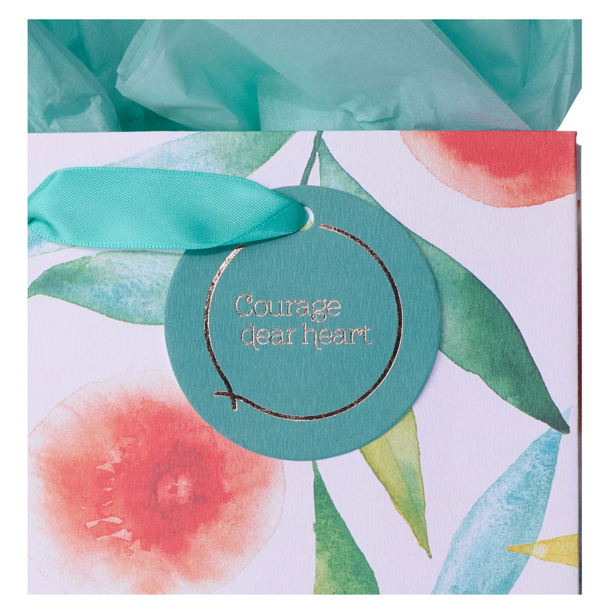 Courage Dear Heart Orange Blossoms Medium Gift Bag with Gift Tag