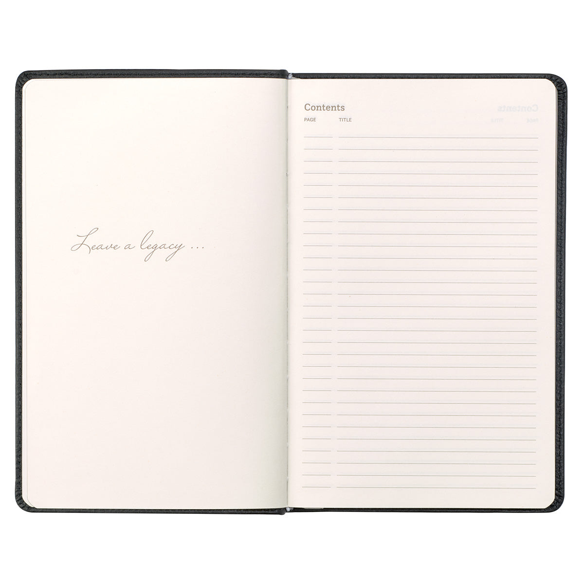 Leatherpress Tuxedo Black Large Genuine African Leather Journal