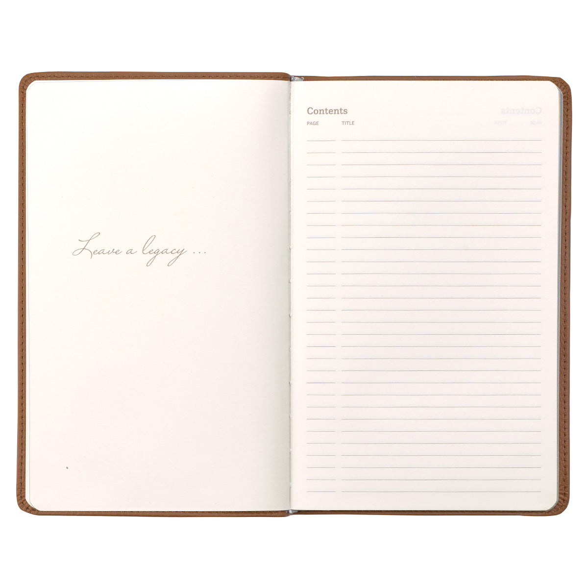 Leatherpress Biscotti Tan Large Genuine African Leather Journal