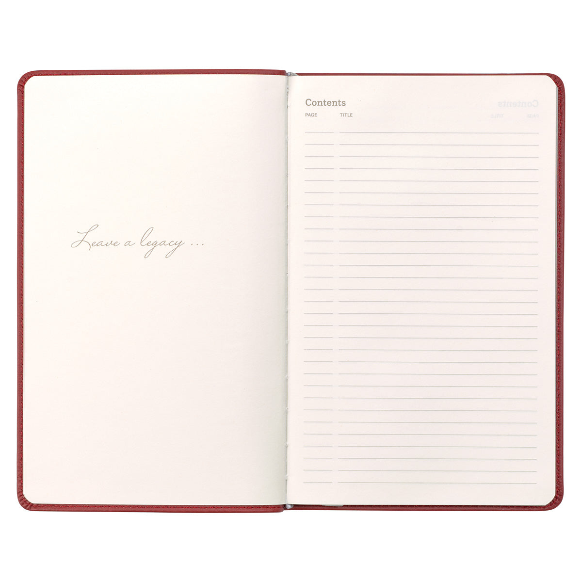 Leatherpress Britannica Red Large Genuine African Leather Journal