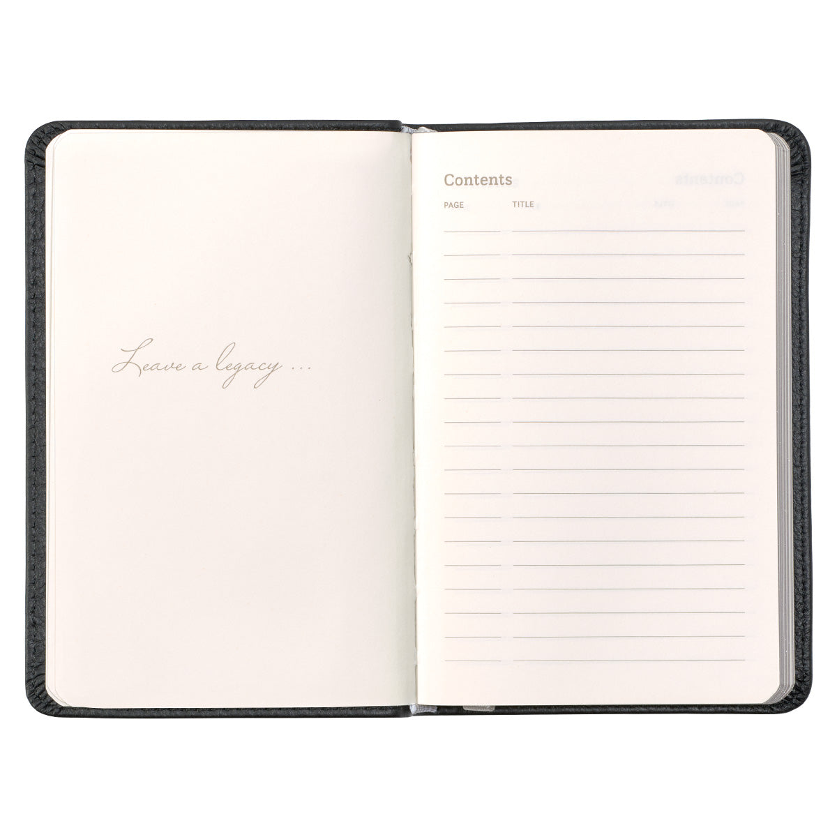 Leatherpress Tuxedo Black Genuine African Leather Pocket Journal