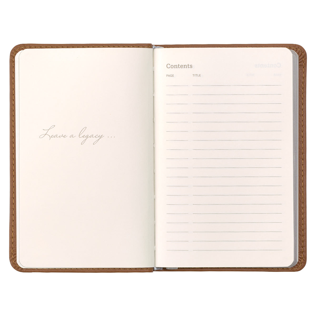 Leatherpress Biscotti Tan Genuine African Leather Pocket Journal