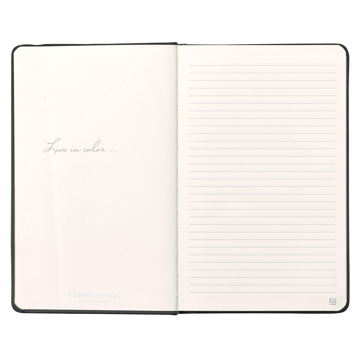 Leatherpress Midnight Black Genuine African Leather Notebook