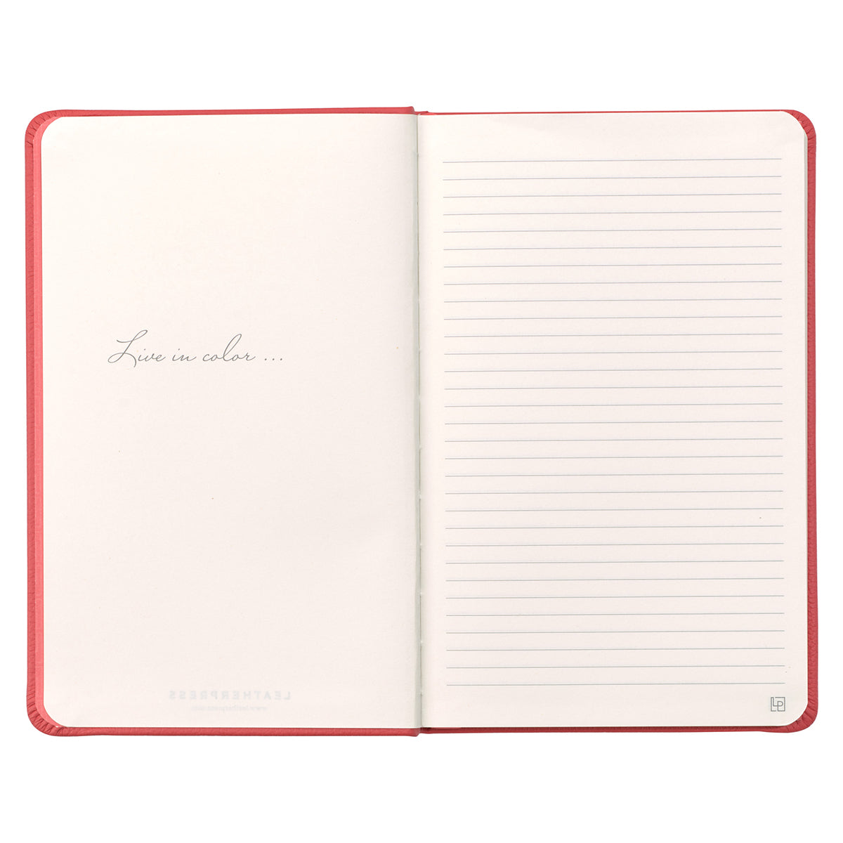 Leatherpress Coral Red Genuine African Leather Notebook