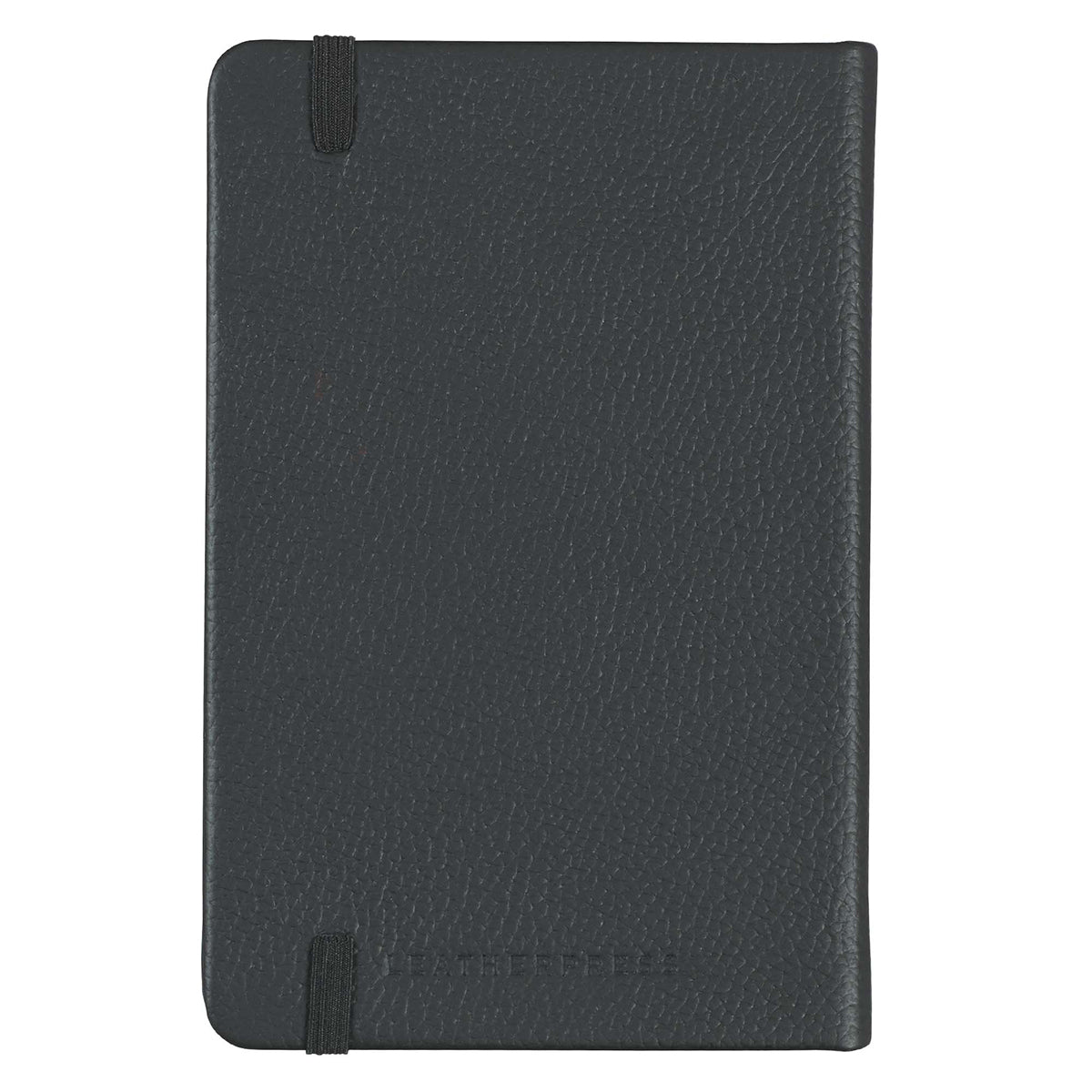 Leatherpress Midnight Black Genuine African Leather Pocket Notebook