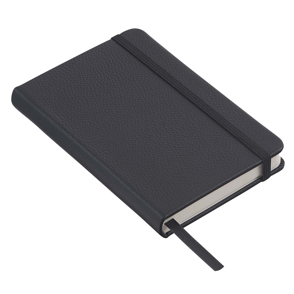 Leatherpress Midnight Black Genuine African Leather Pocket Notebook