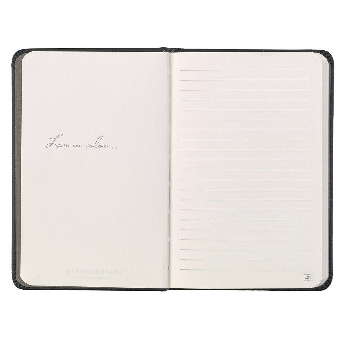 Leatherpress Midnight Black Genuine African Leather Pocket Notebook