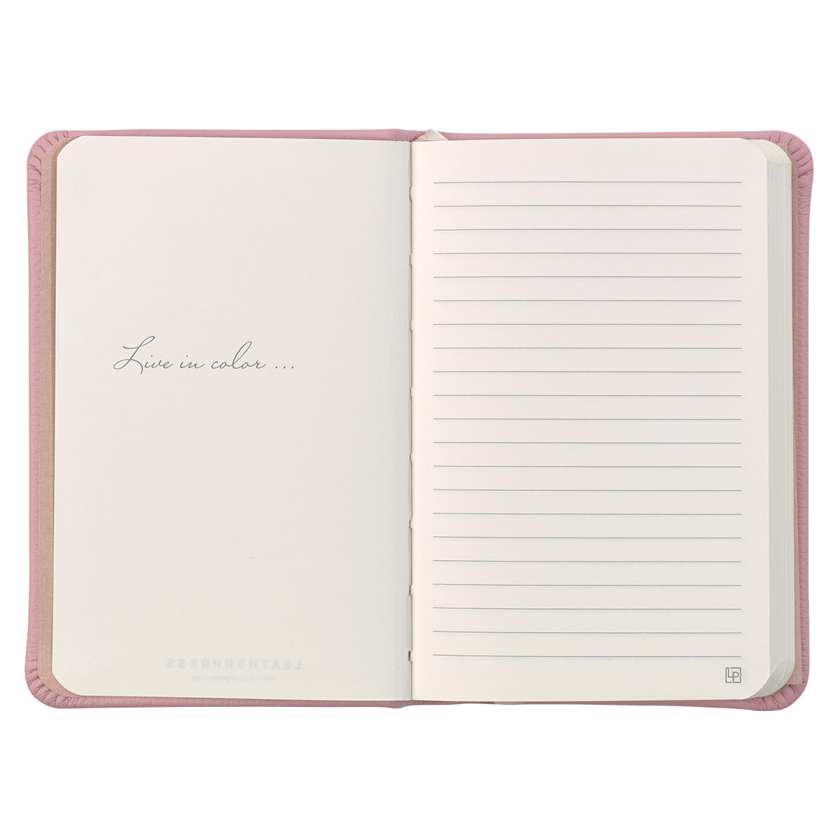 Leatherpress Quartz Pink Genuine African Leather Pocket Notebook