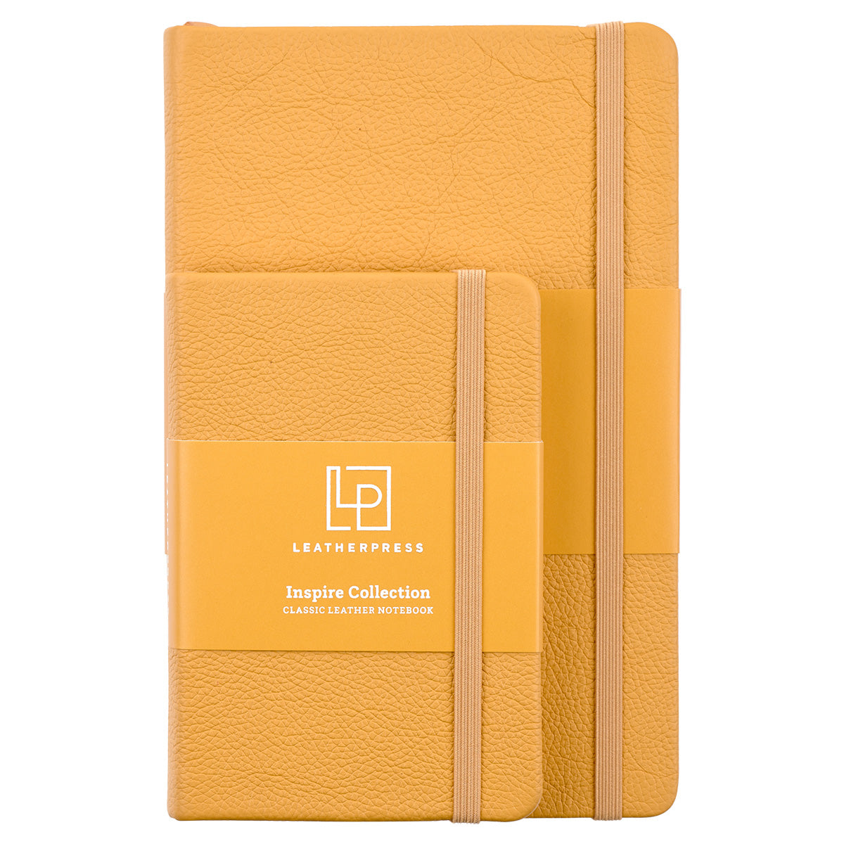 Leatherpress Butter Yellow Genuine African Leather Pocket Notebook