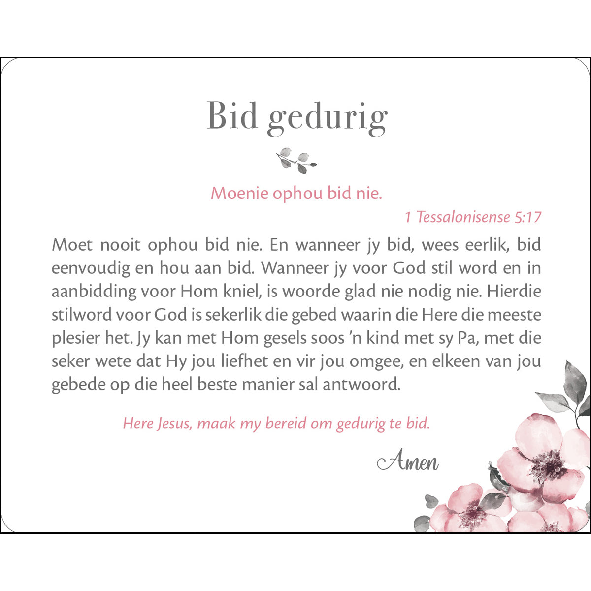 Vreugde In Sy Teenwoordigheid Afrikaans Cards In Tin