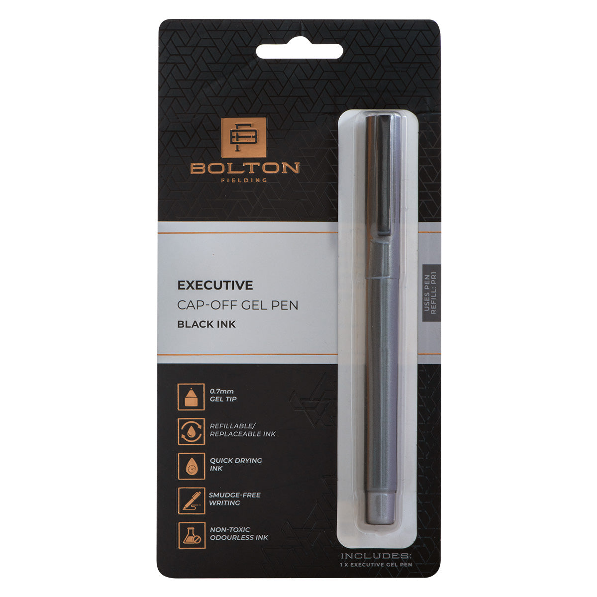 Bolton Pen Flat Cap With Silver Screen-Printed Logo