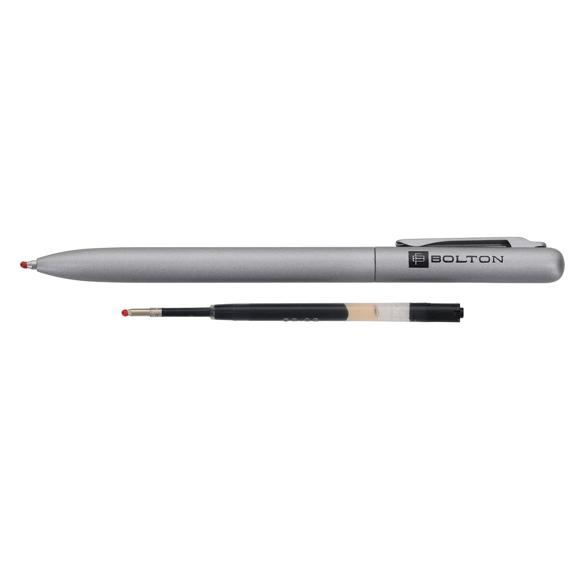 Bolton Twist-Action Silver Pen With Pen Refill In Acrylic Gift Box